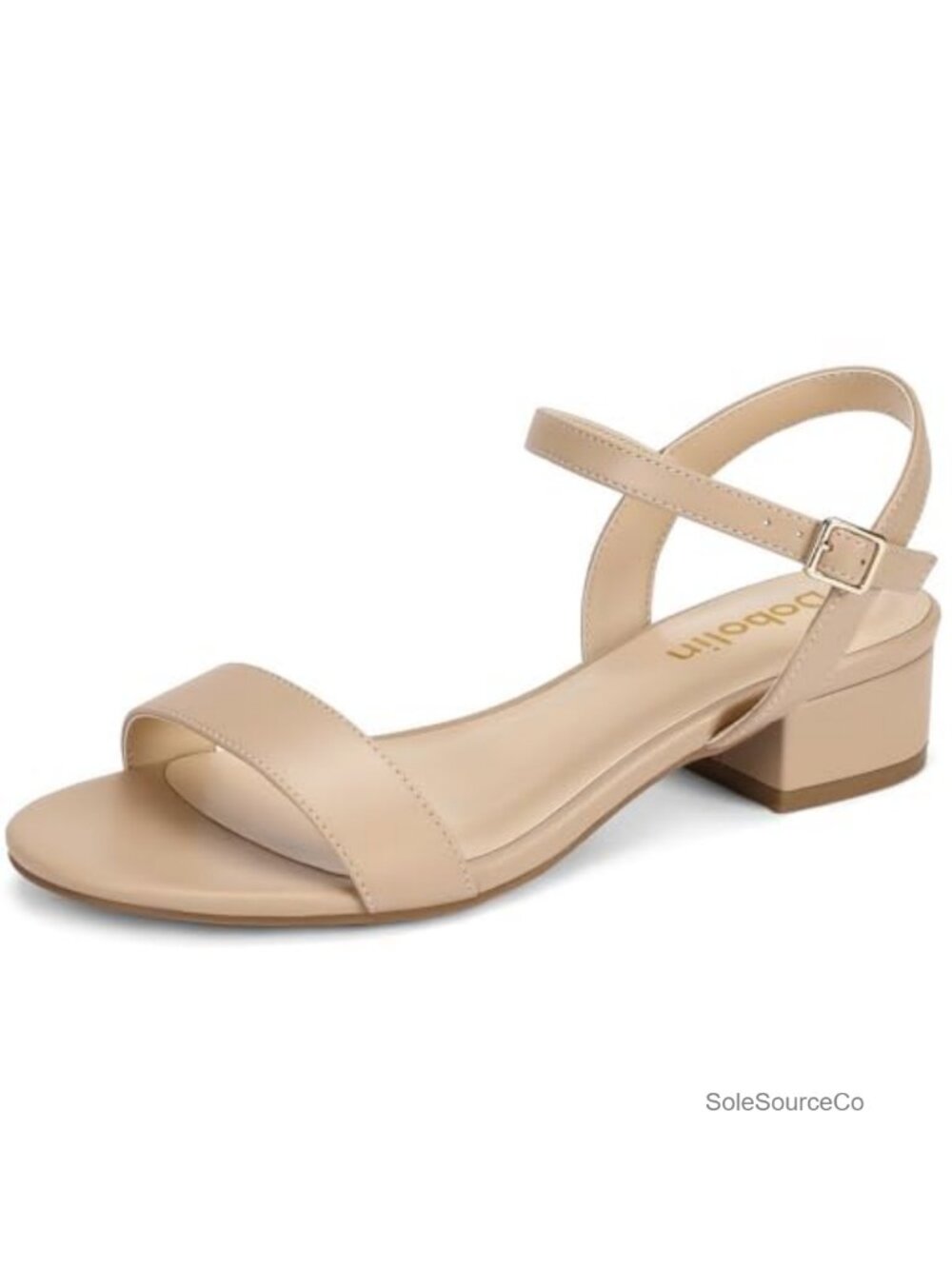 Dressy Sandals for Women Low Block Heel Strappy Open Toe Wedding Shoes